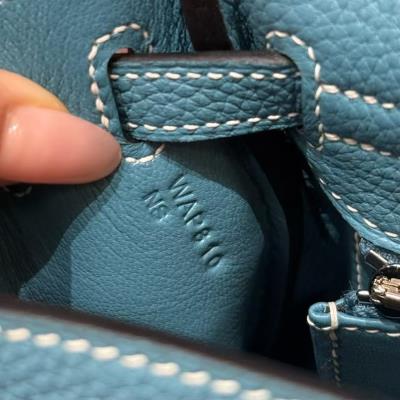 wholesale quality hermes kelly 25 togo blue jean phw